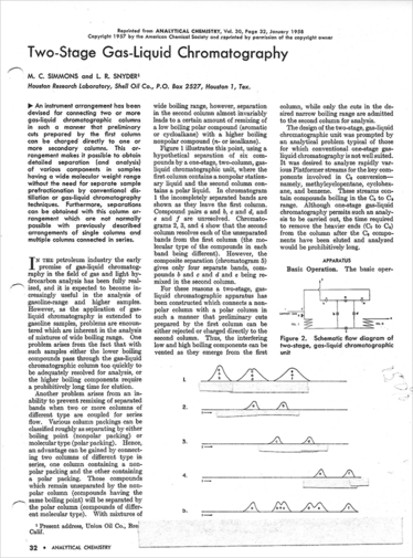 Extracts from Lloyd Snyder‘s first research paper.