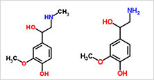 Figure 1. Structure of metanephrine and normetanephrine