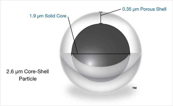 Figure 1. Kinetex 2.6 μm Core-Shell Particle.